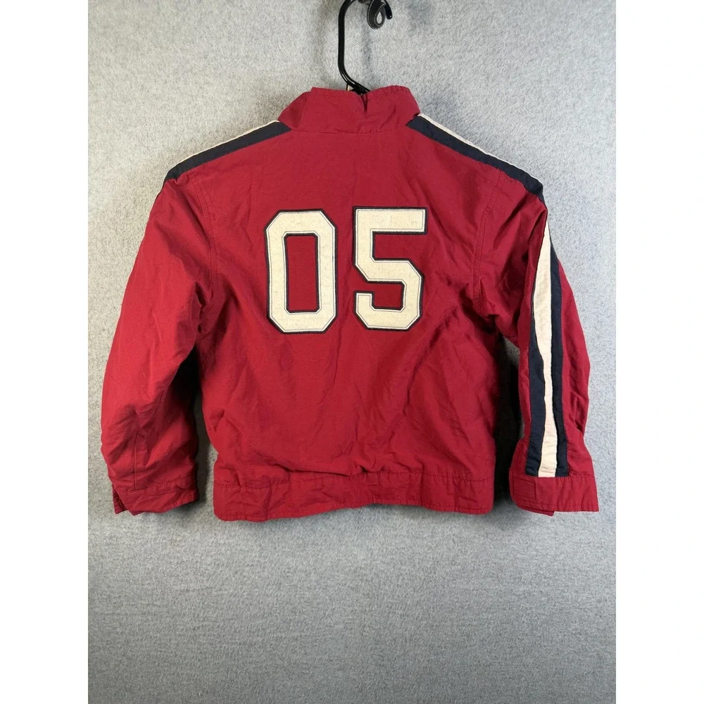 Gymboree Tracksuit Set Kids 6 Red Baseball 05 Jacket Pants Striped Athletic
